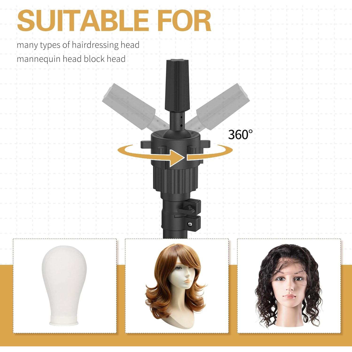 Soporte para Cabeza de Peluca Relx Ajustable - Trípode Reforzado