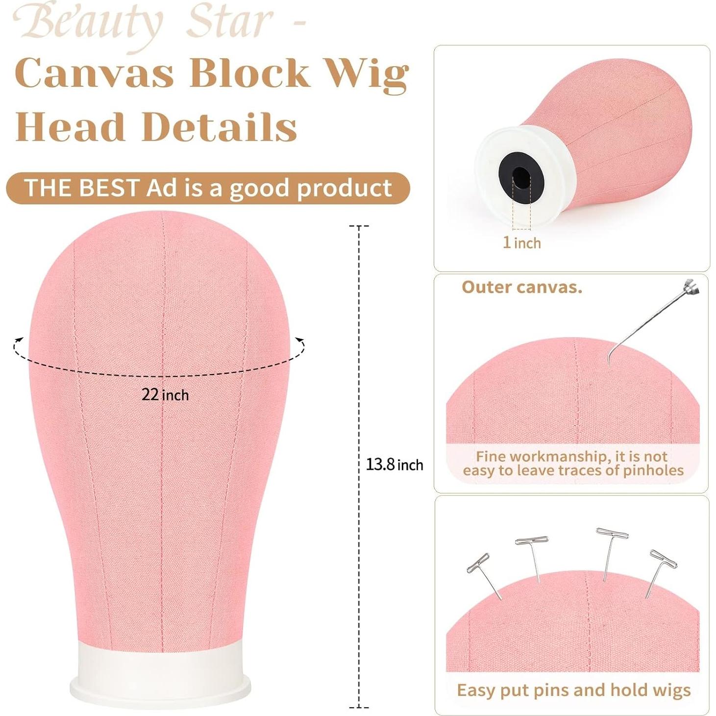 Soporte de Peluca Tripode Beauty Star 63" con Cabeza Lona 22"