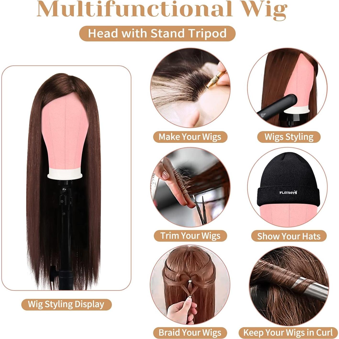 Soporte de Peluca Tripode Beauty Star 63" con Cabeza Lona 22"