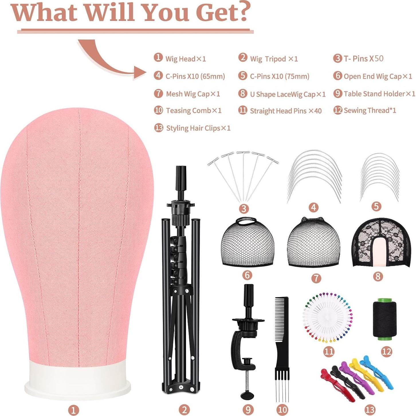 Soporte de Peluca Tripode Beauty Star 63" con Cabeza Lona 22"