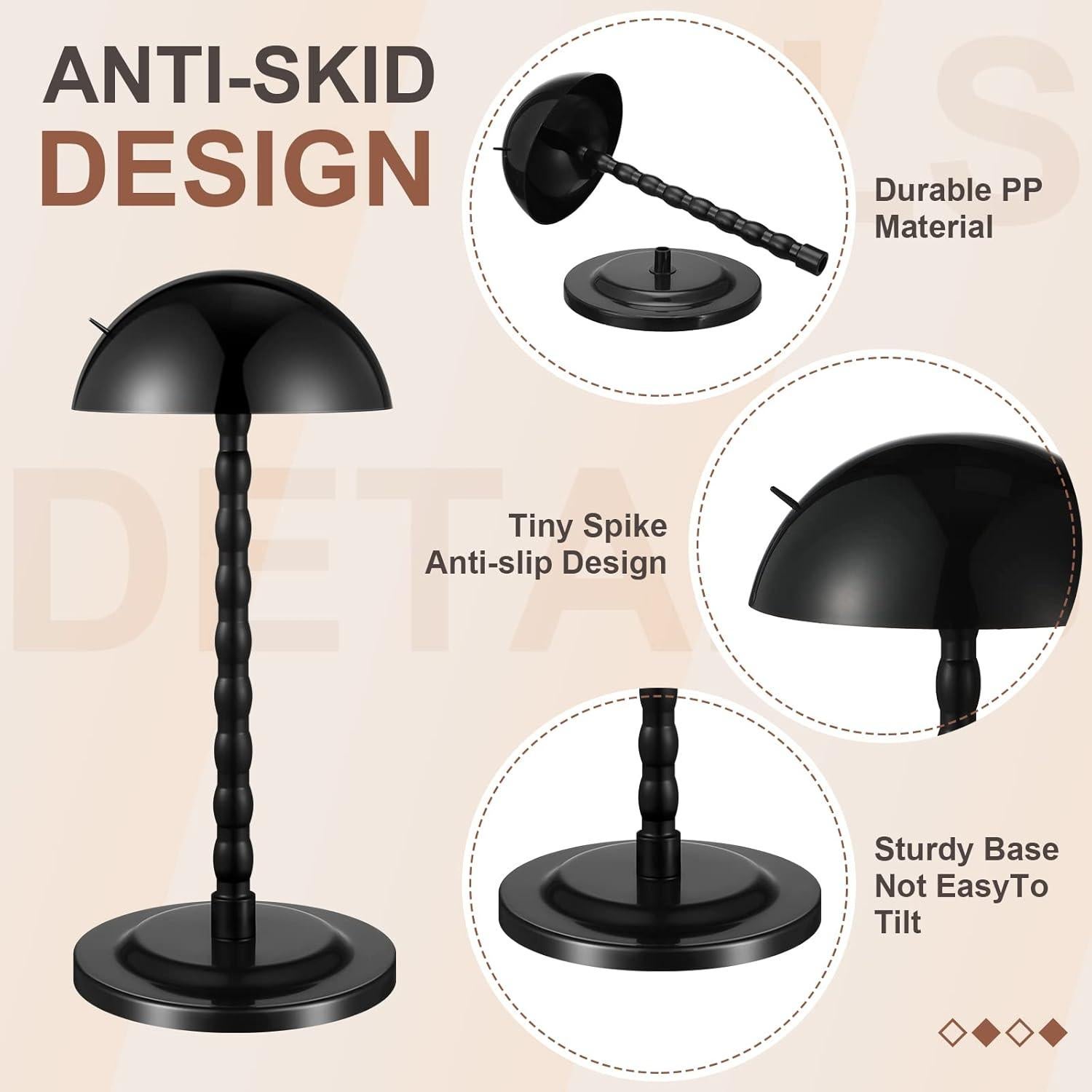 Soporte para Pelucas Reginary 8 Piezas Antideslizante 35.1 cm