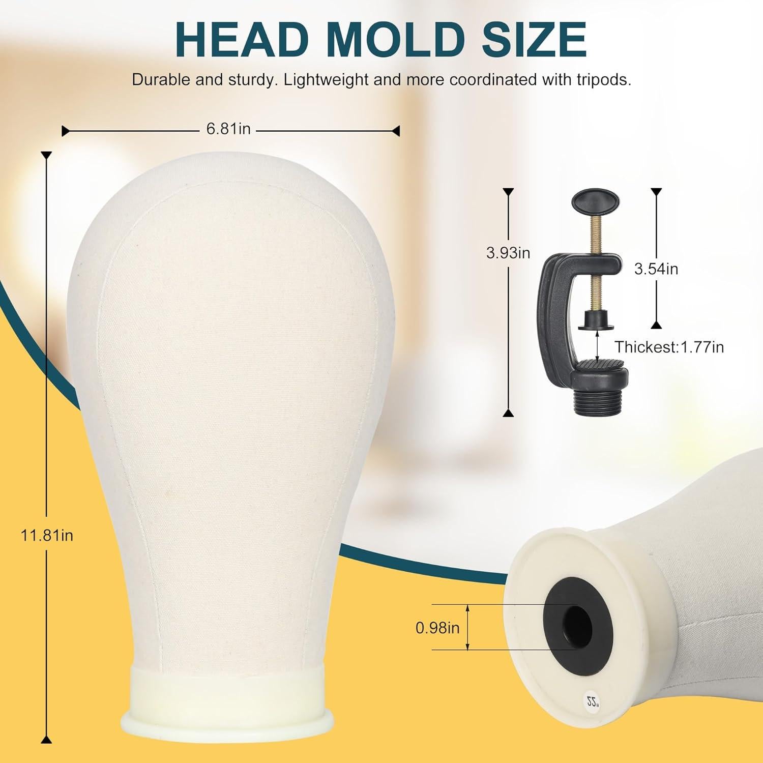 Soporte para Pelucas de Trípode Ajustable Retbtnm 56cm