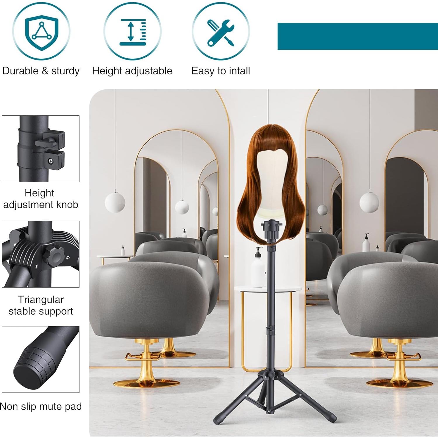 Soporte para Pelucas de Trípode Ajustable Retbtnm 56cm