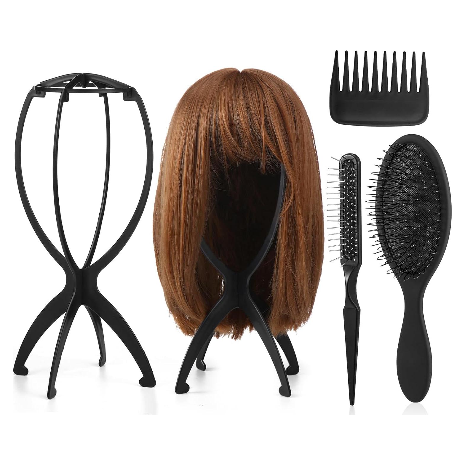 Juego de 2 Soportes para Peluca ProSuites con 3 Peines