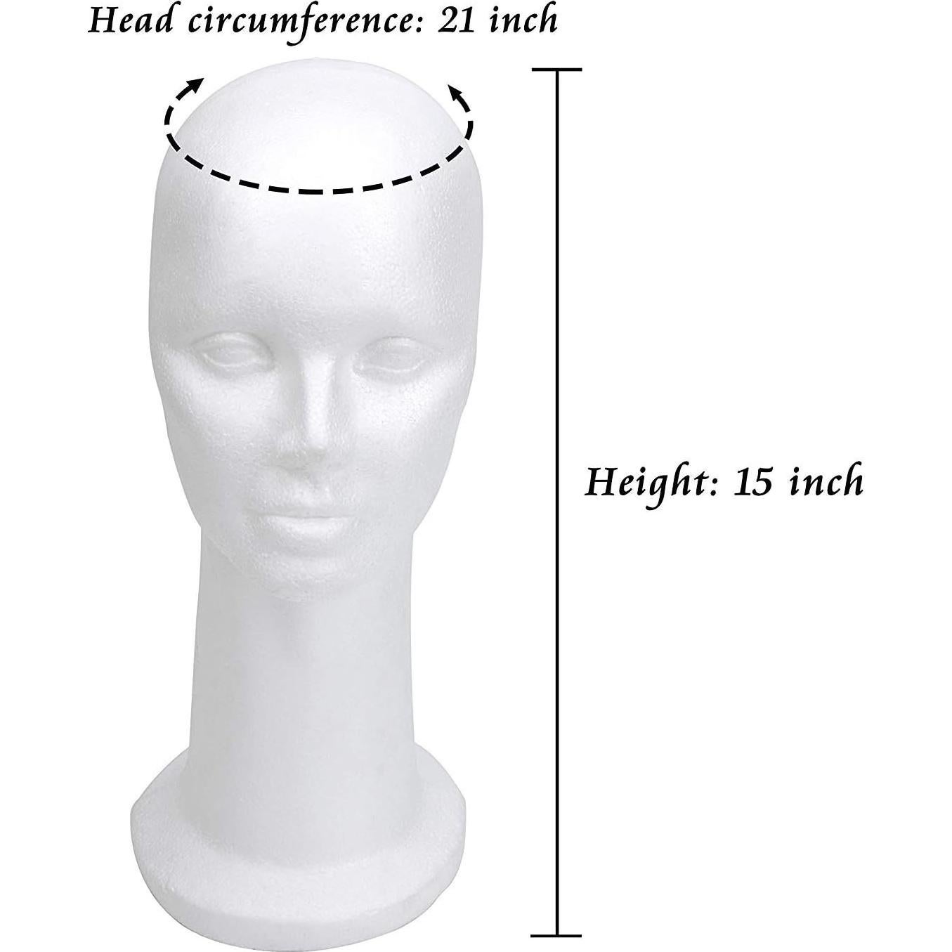 Cabeza de Maniquí de Espuma BHD BEAUTY 38.1 cm Blanca
