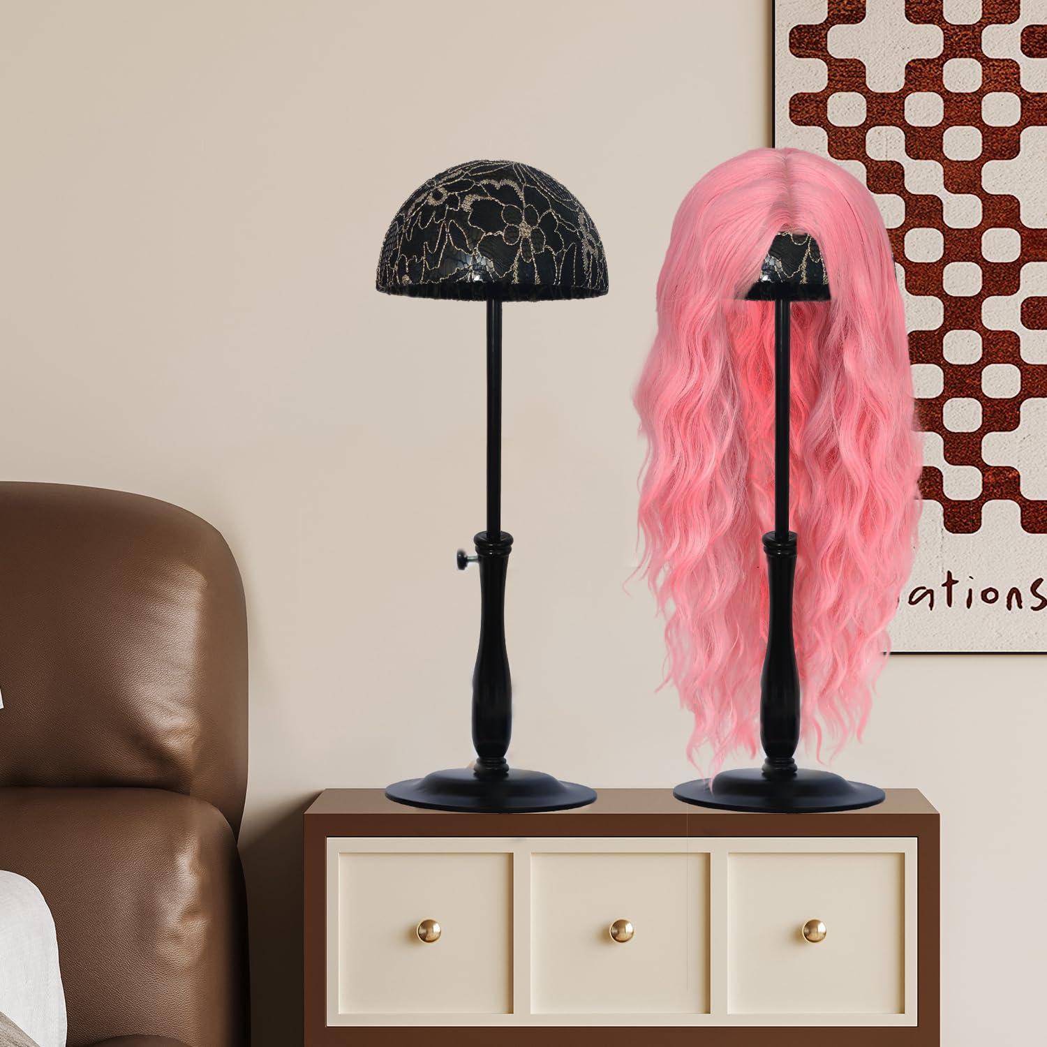 Soporte para Pelucas Ajustable WiZiWi Negro 32-47 cm