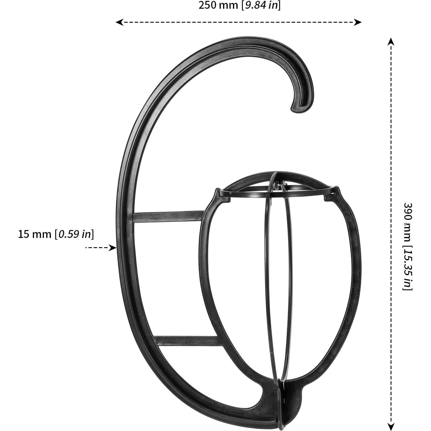 Perchas para Pelucas MANCHAP 12 Pack Soporte Negro 38.1 cm