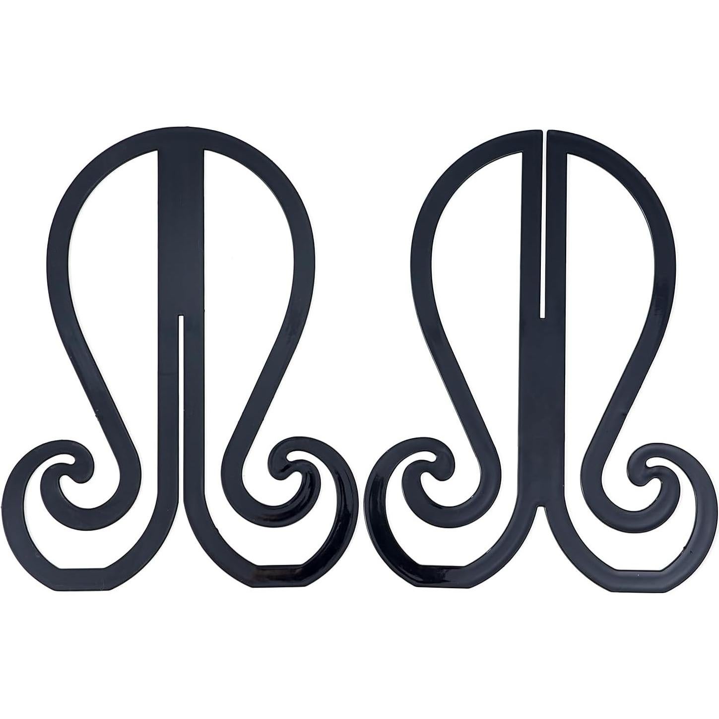 Soporte de Peluca de Plástico 3PCS GenmeiFBH 29.5cm Negro