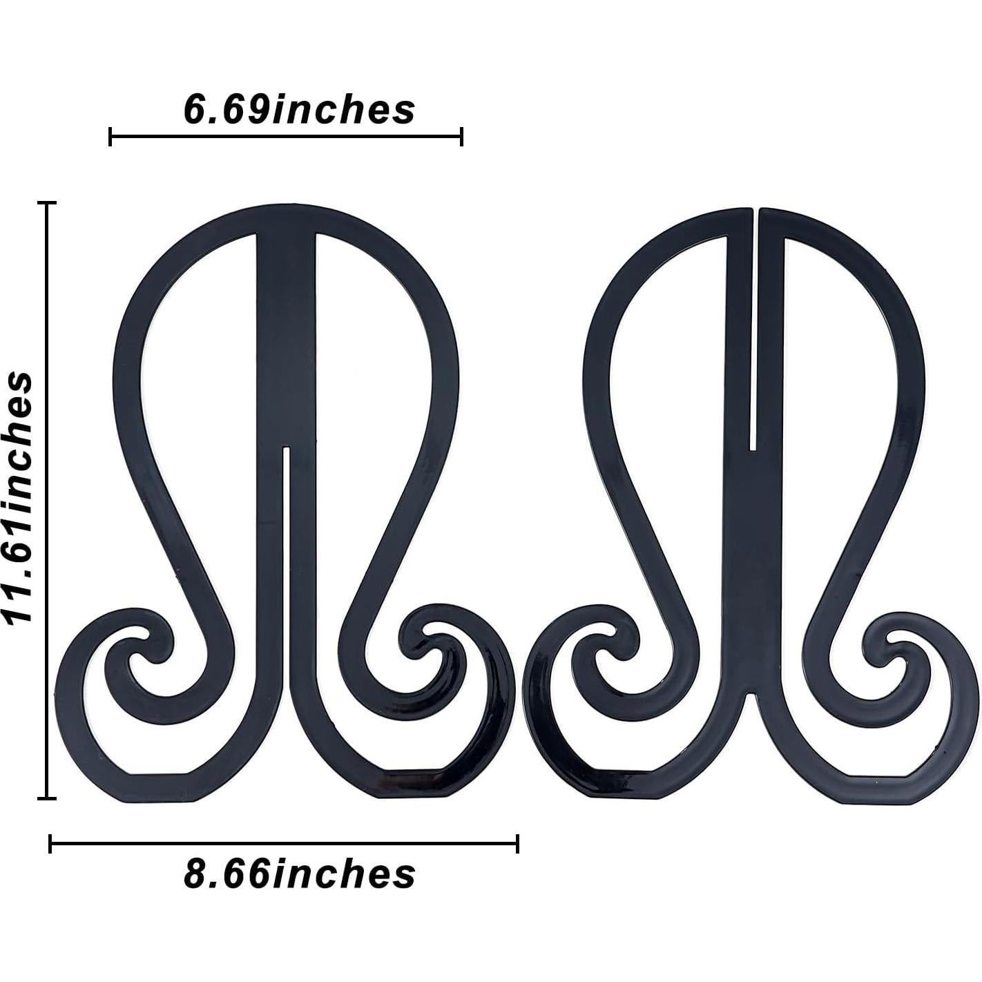 Soporte de Peluca de Plástico 3PCS GenmeiFBH 29.5cm Negro