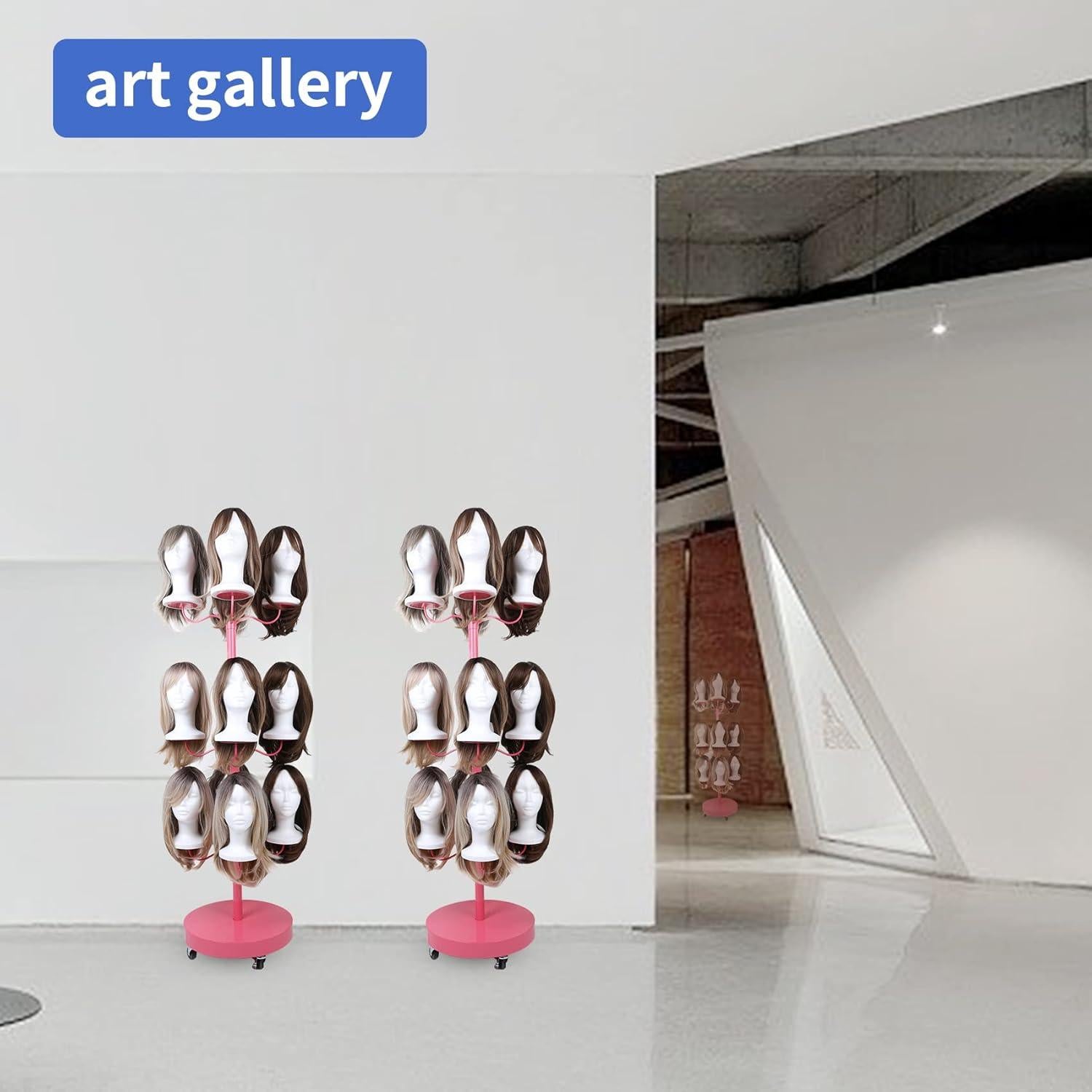 Soporte para Pelucas Lhysn WIG12 - Organizador 12 Cabezas Rosa