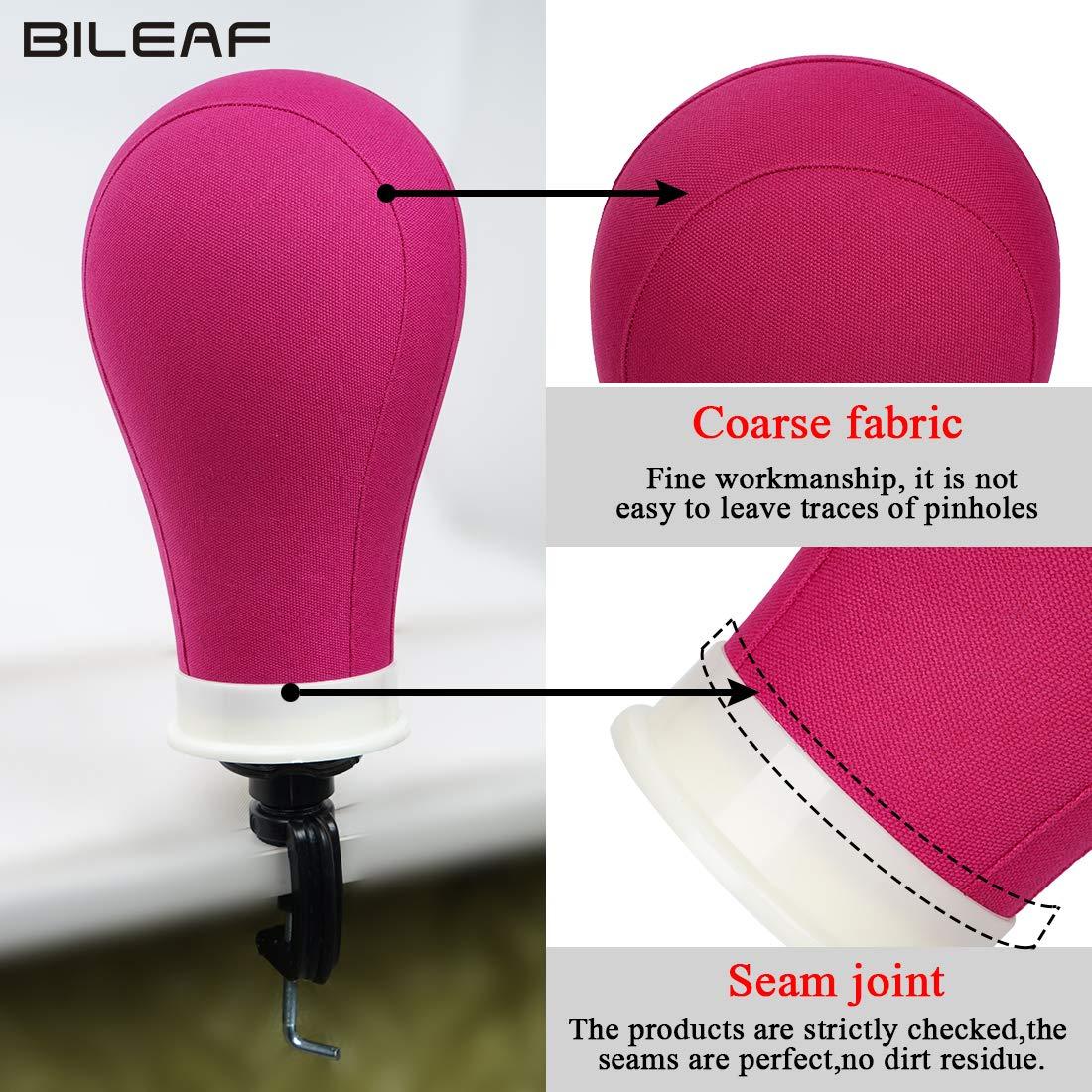 Cabeza de Maniquí de Lienzo Rosa 22" con Soporte Bileaf