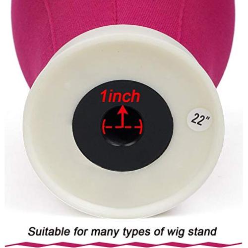 Cabeza de Maniquí de Lienzo Rosa 22" con Soporte Bileaf