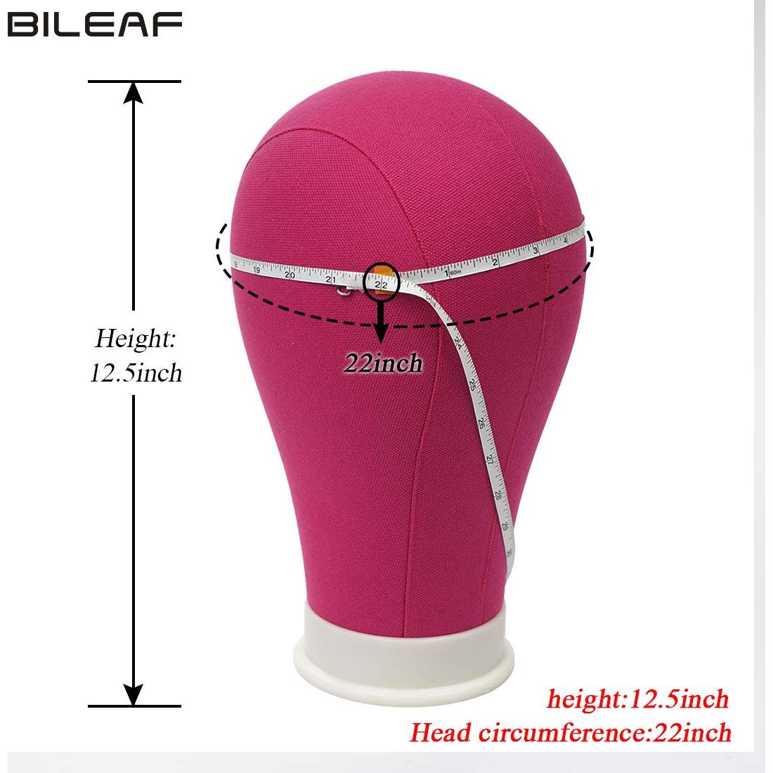 Cabeza de Maniquí de Lienzo Rosa 22" con Soporte Bileaf