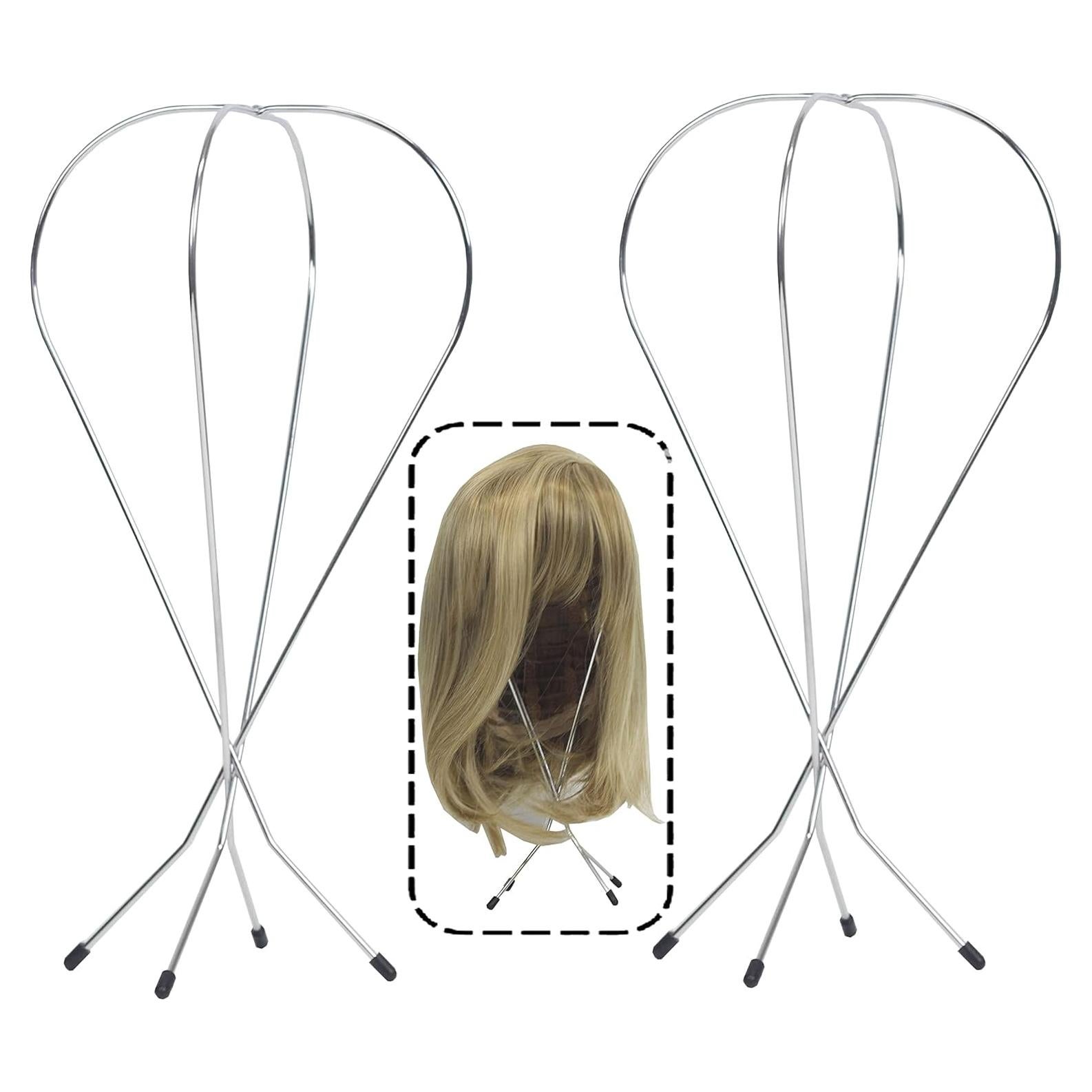 Soporte de Peluca de Alambre Metálico Fashion Do 33 cm