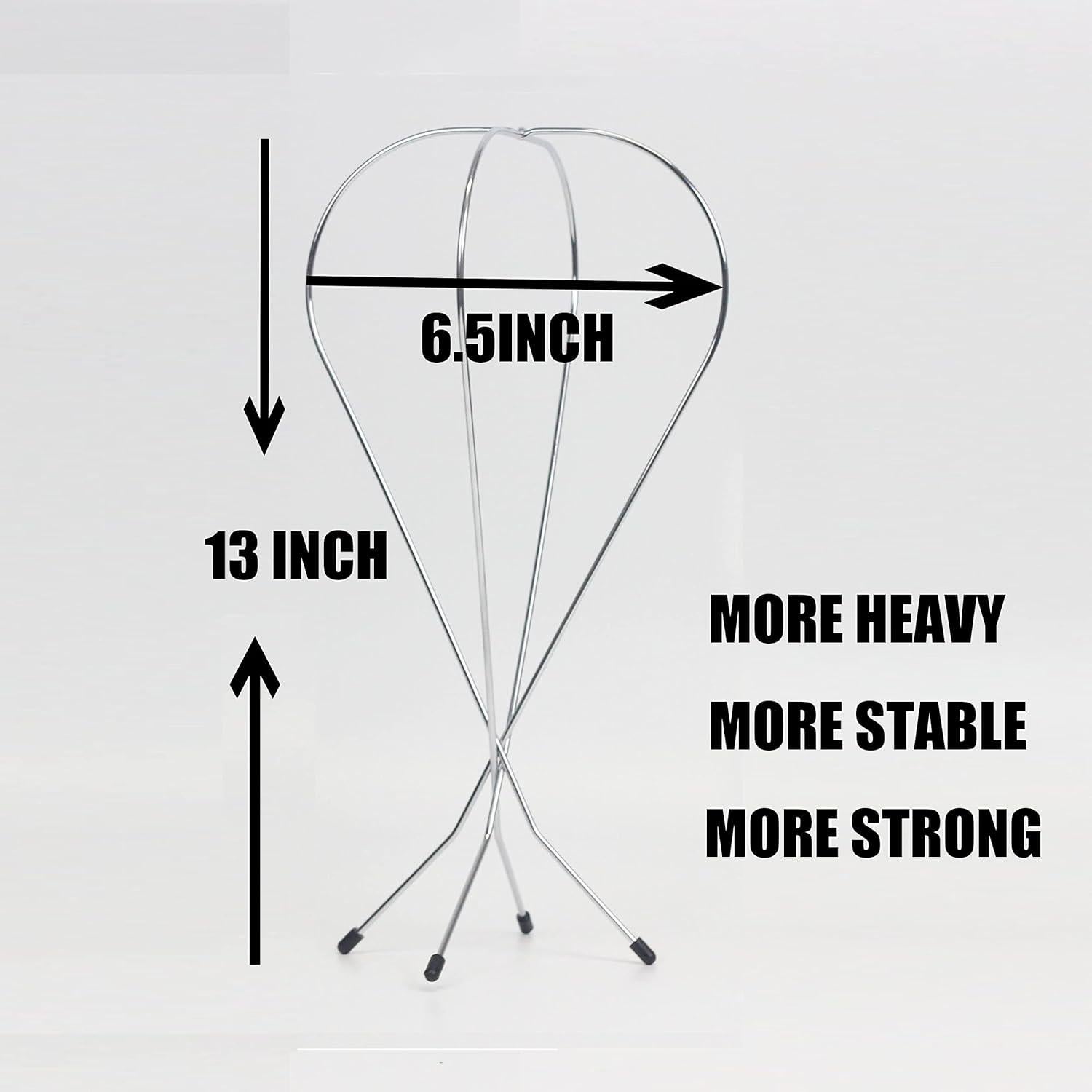 Soporte de Peluca de Alambre Metálico Fashion Do 33 cm