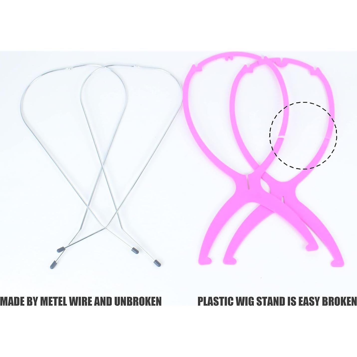 Soporte de Peluca de Alambre Metálico Fashion Do 33 cm