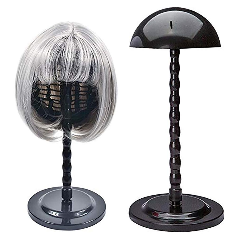 Soporte de Peluca Corto KDOSP 35cm Negro - Portátil y Durable