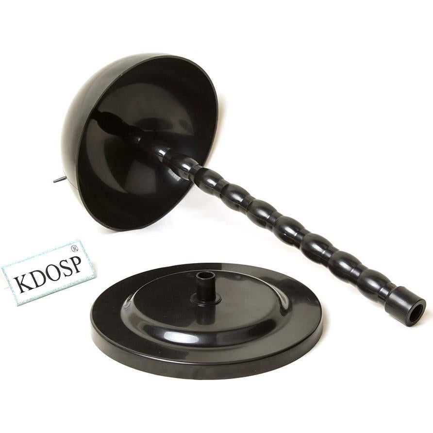 Soporte de Peluca Corto KDOSP 35cm Negro - Portátil y Durable