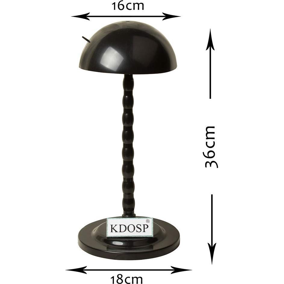 Soporte de Peluca Corto KDOSP 35cm Negro - Portátil y Durable