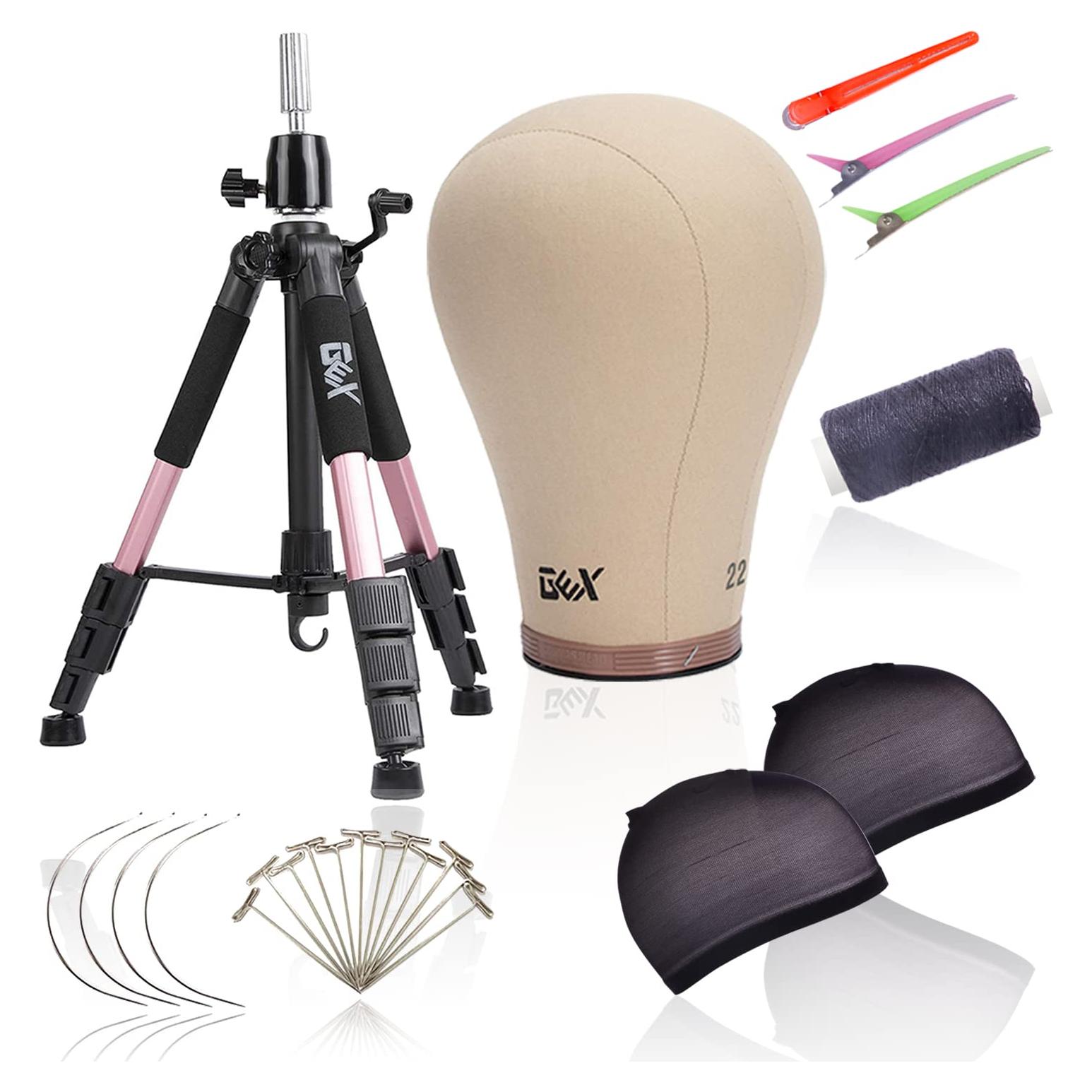 Cabeza de Peluca de Corcho GEX 55 cm con Trípode Ajustable