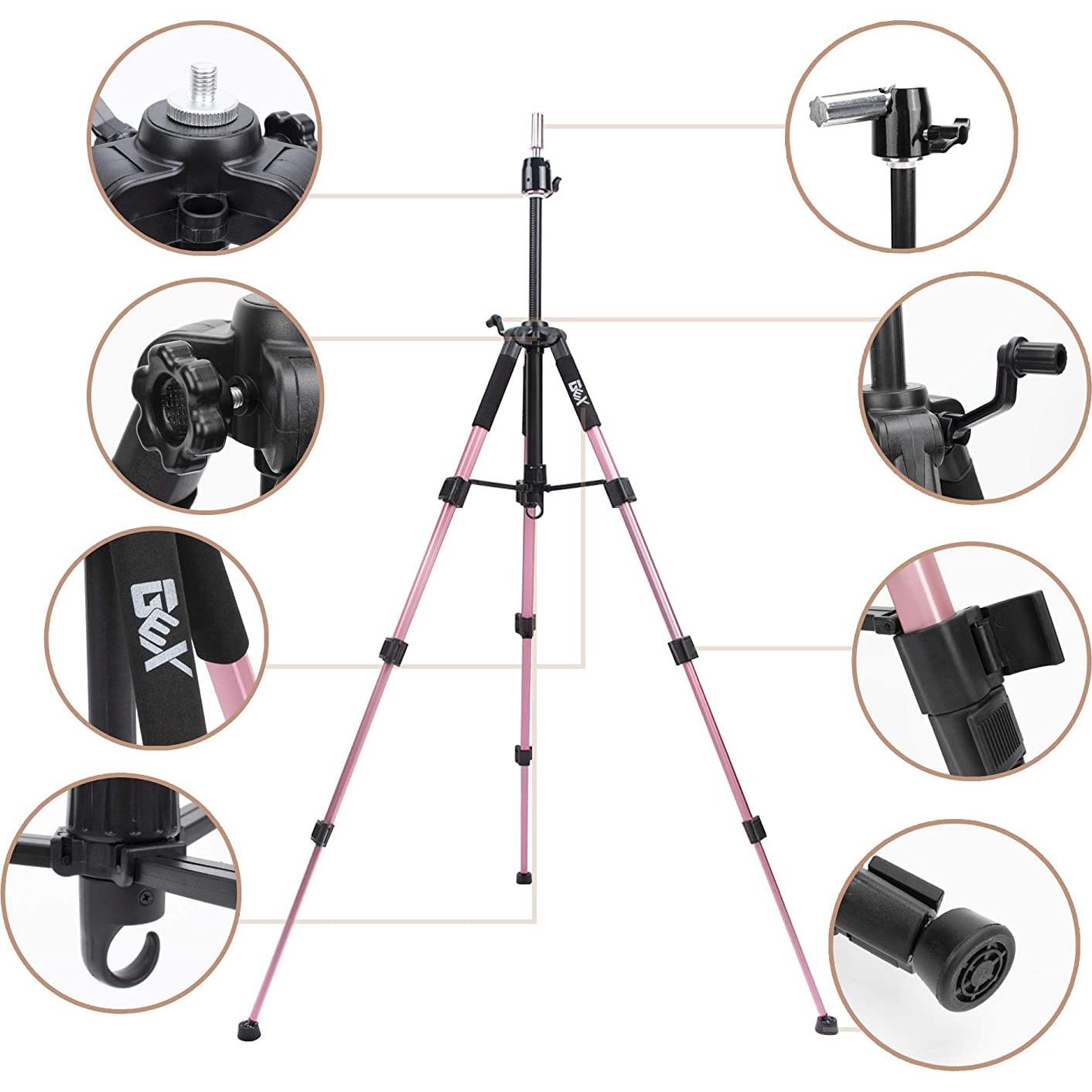 Cabeza de Peluca de Corcho GEX 55 cm con Trípode Ajustable