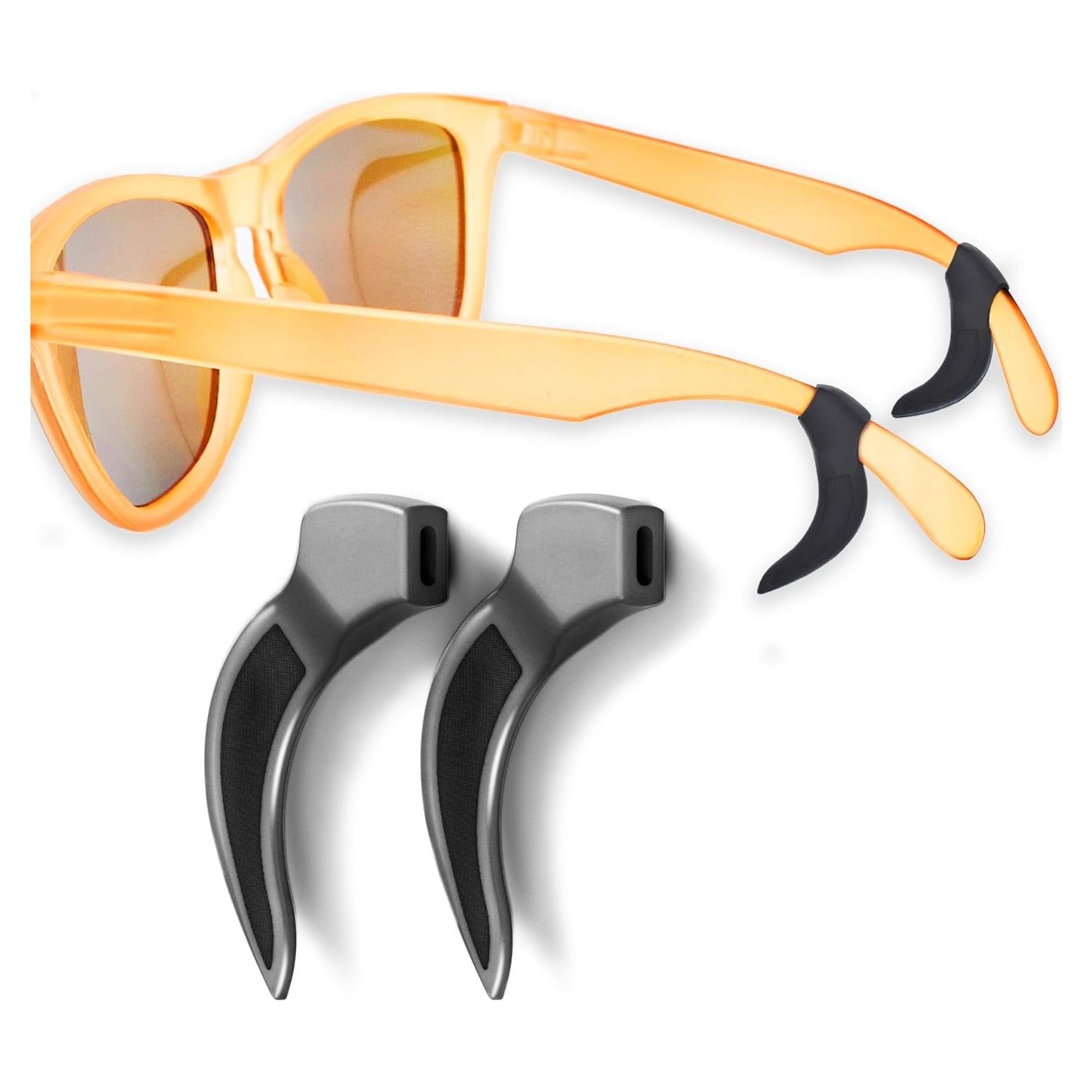 Setex Agarraderas para Gafas de Seguridad y Deportivas - 2 Pares Negros