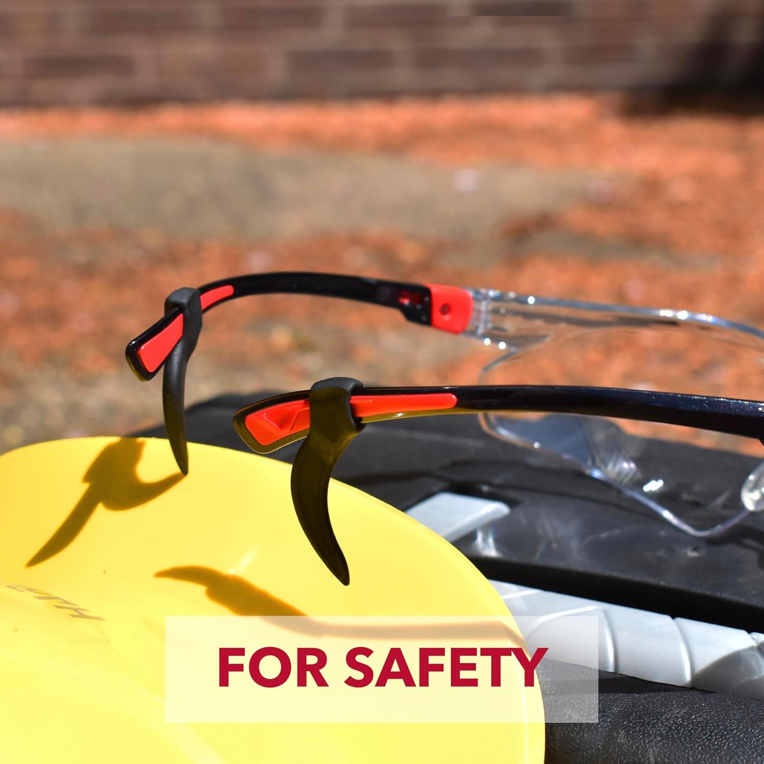 Setex Agarraderas para Gafas de Seguridad y Deportivas - 2 Pares Negros