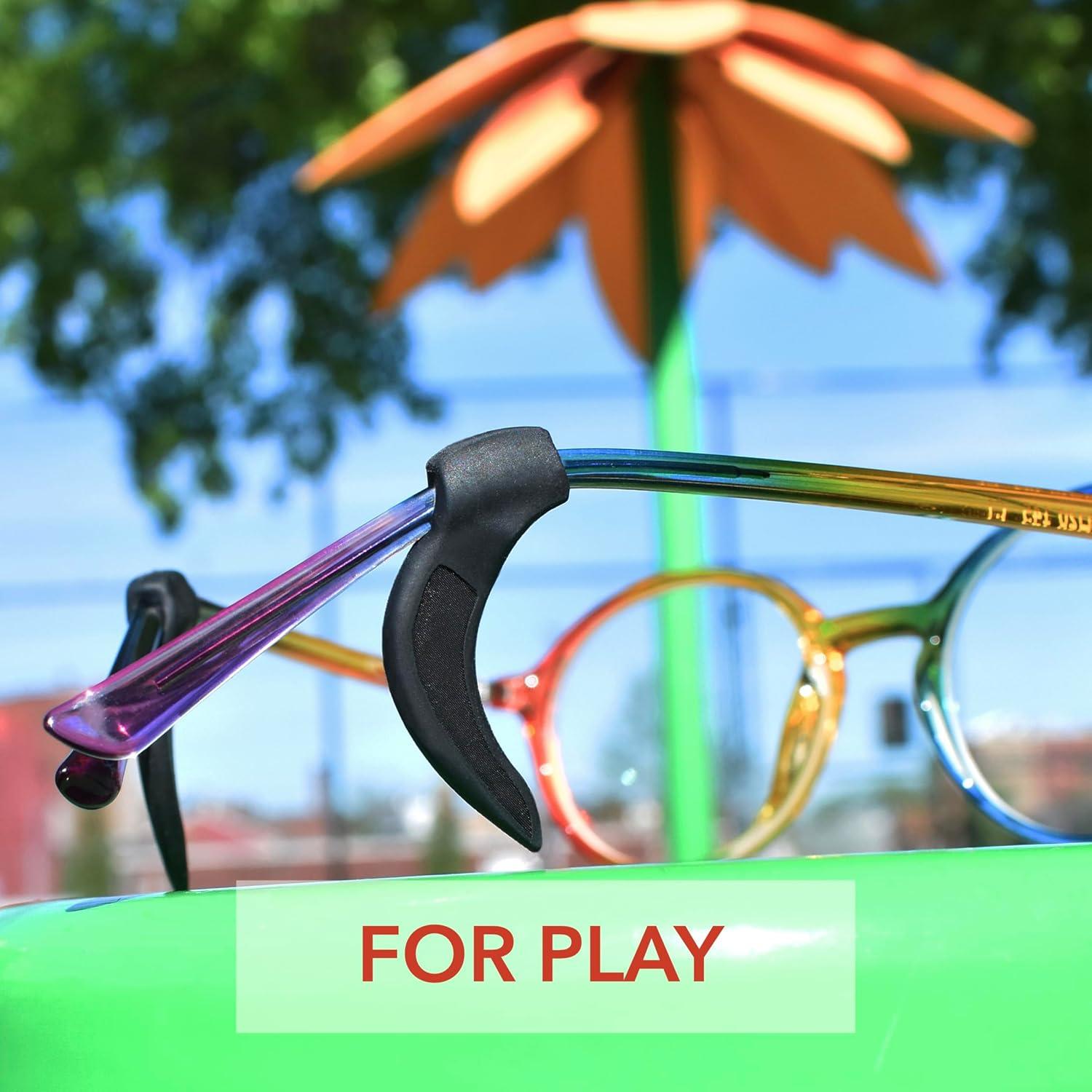 Setex Agarraderas para Gafas de Seguridad y Deportivas - 2 Pares Negros