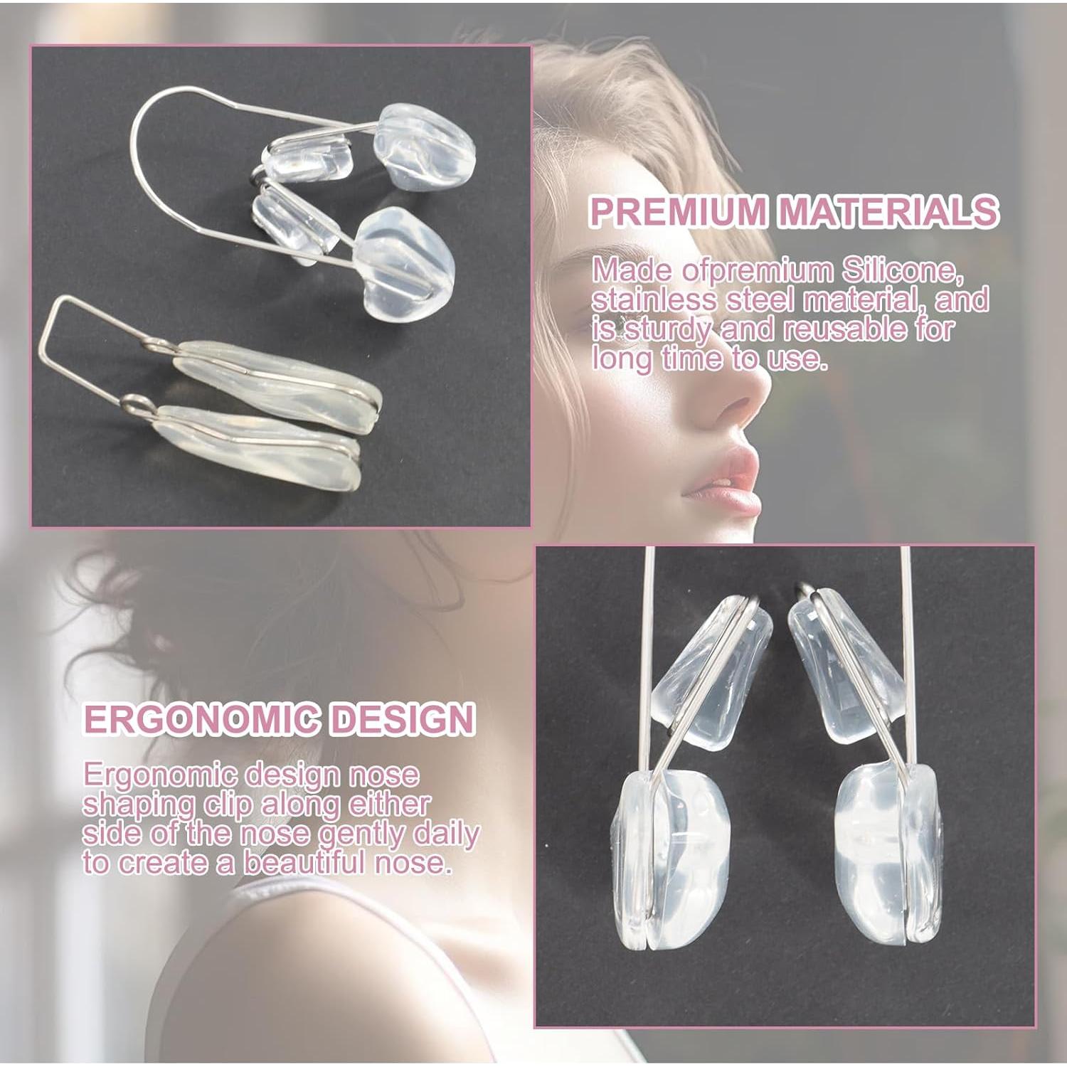 Juego de Clips Elevadores de Nariz Xorim - Silicona Transparente