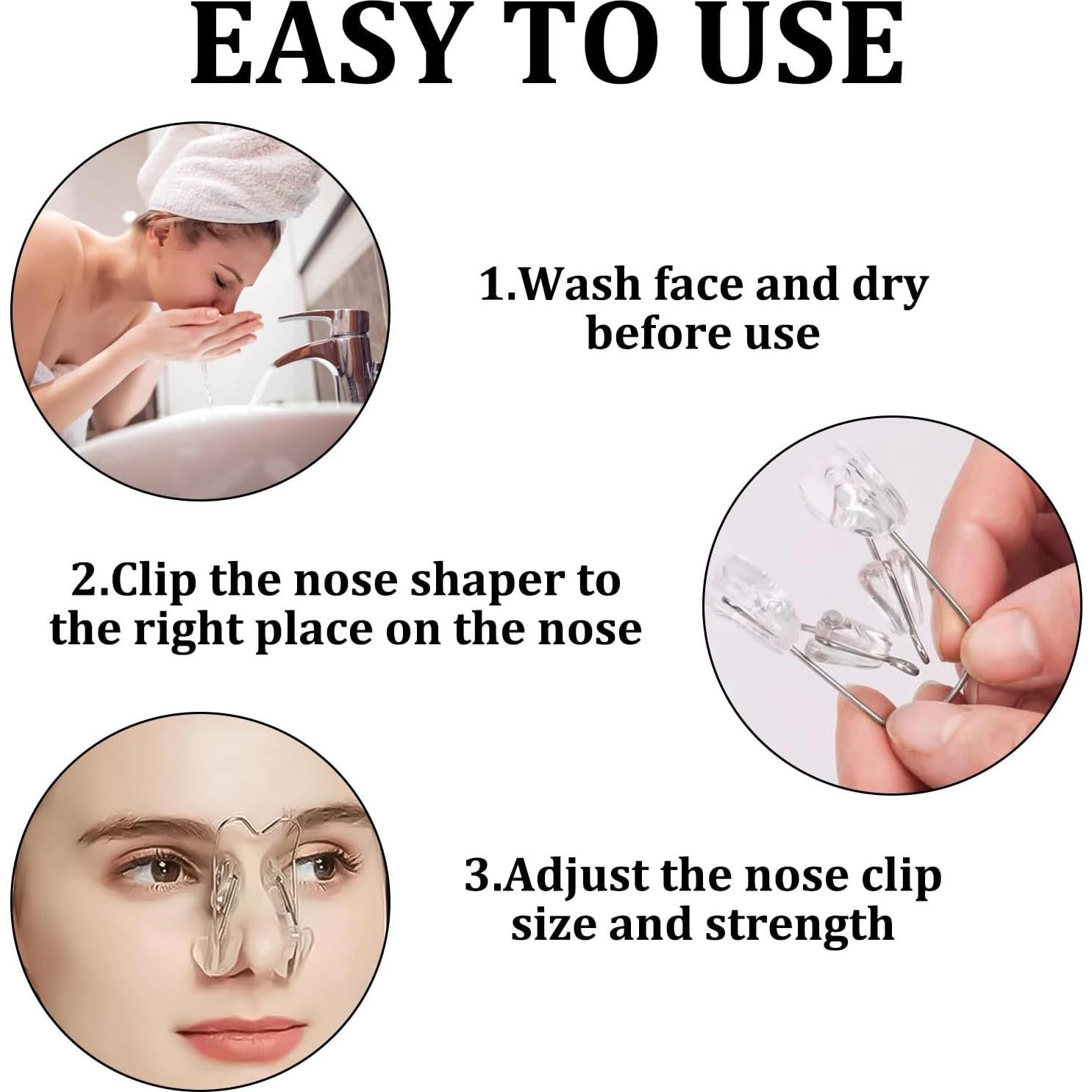 Modelador de Nariz ROBOHOOK 2 Pcs Silicona Transparente