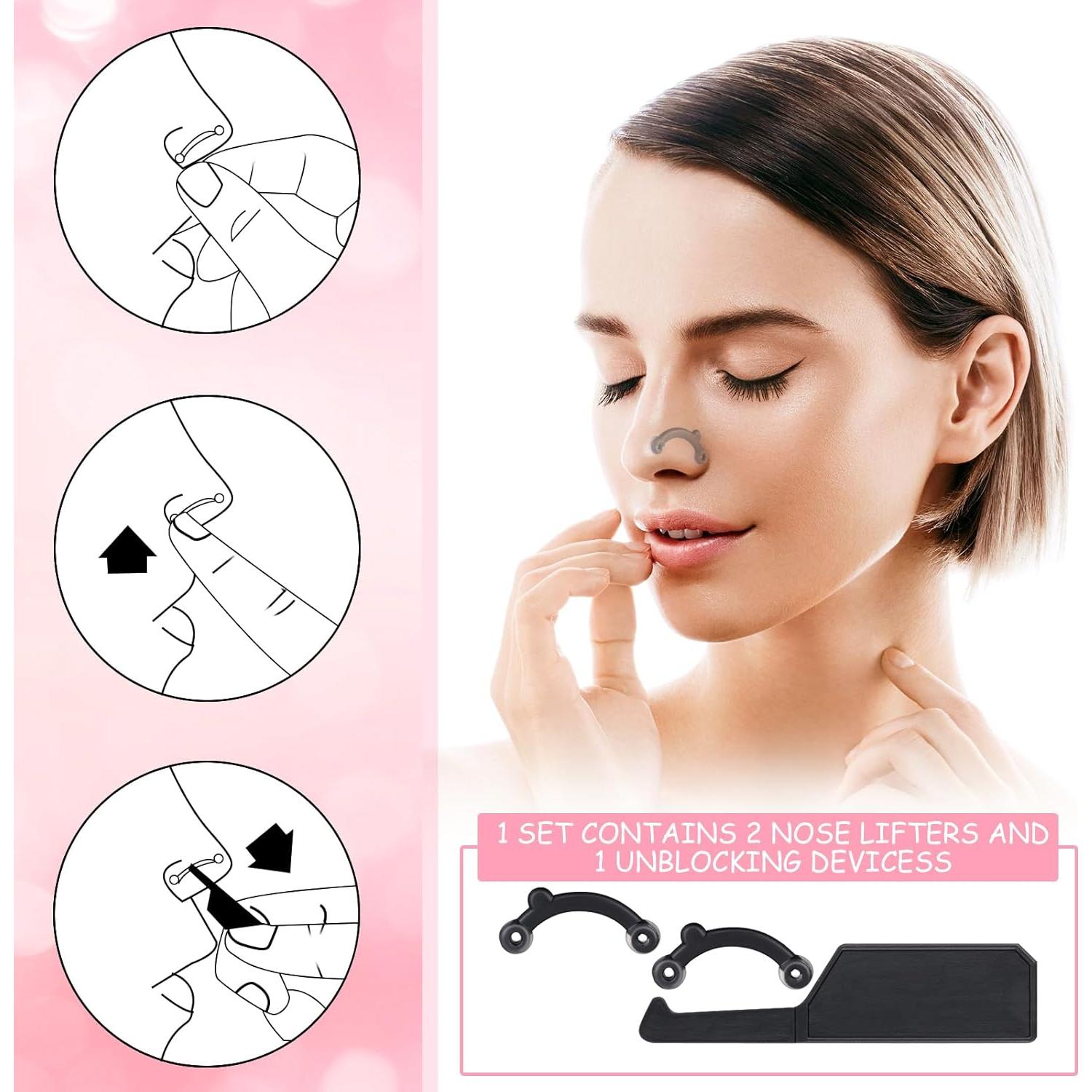 Bonuci 10 Juegos Correctores de Nariz Silicona 3 Tamaños