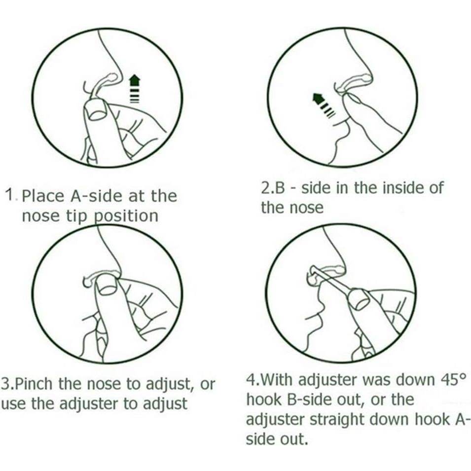 Modelador de Nariz Sin Dolor Ymiko - 3 Pares, Color Variado