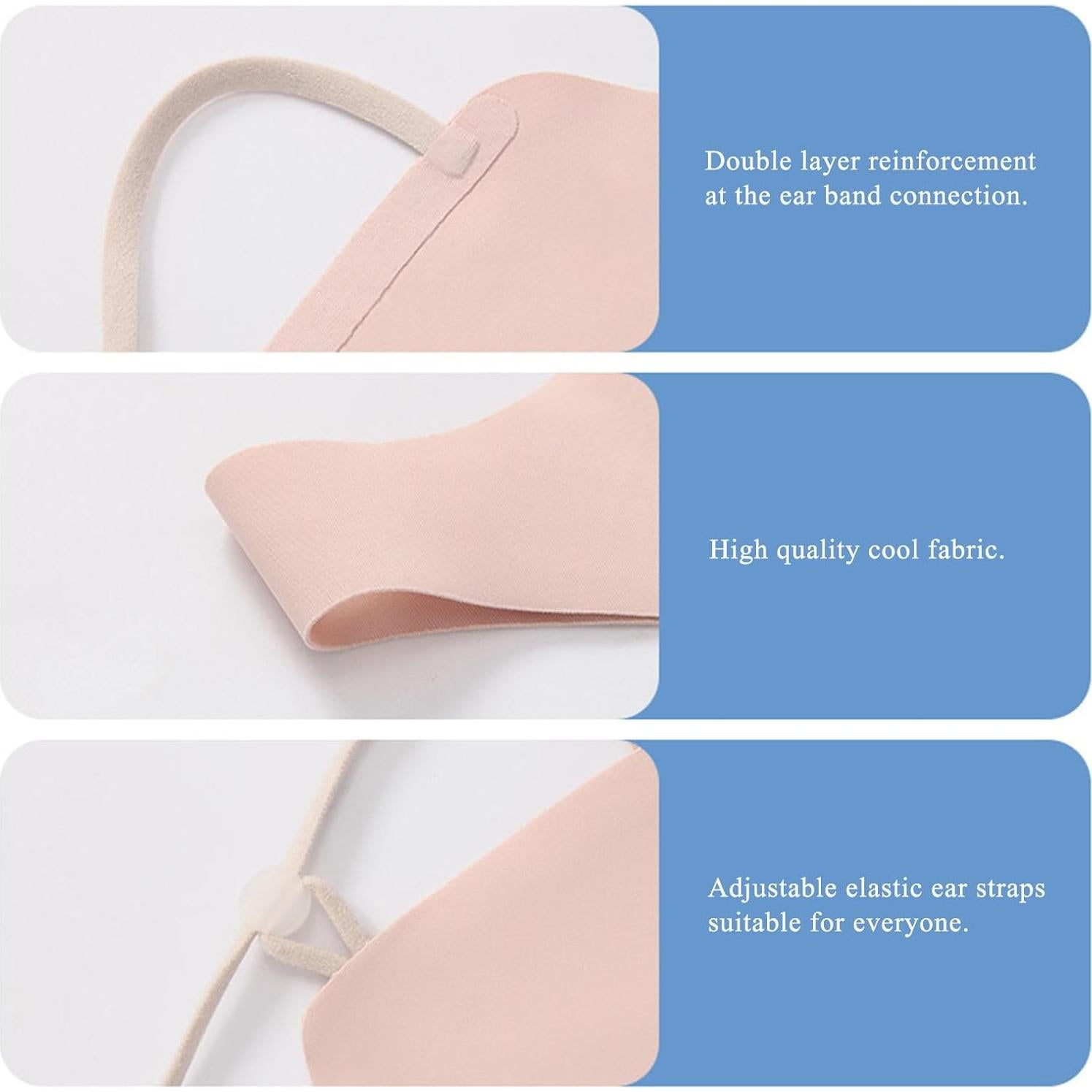 Mascarilla Facial LKMUPNR UPF50+ Rosa para Golf y Senderismo