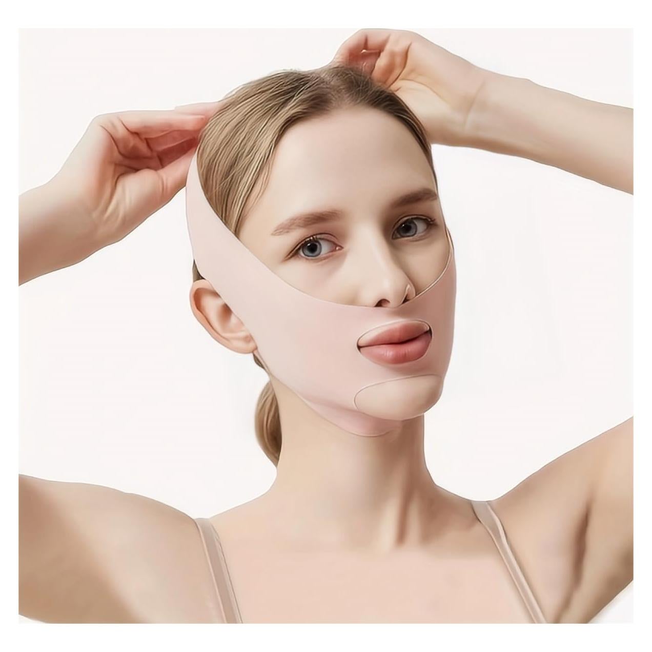 Correa de Levantamiento Facial SYALONG - 2 Piezas - Para Papada y Mejillas