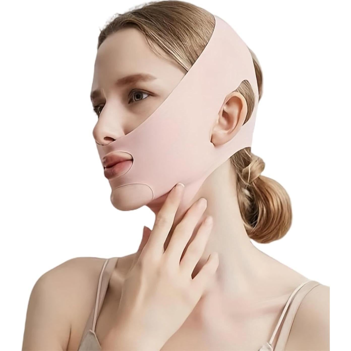 Correa de Levantamiento Facial SYALONG - 2 Piezas - Para Papada y Mejillas