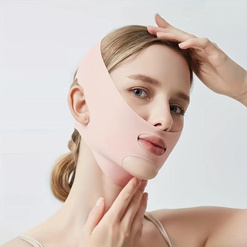 Correa de Levantamiento Facial SYALONG - 2 Piezas - Para Papada y Mejillas