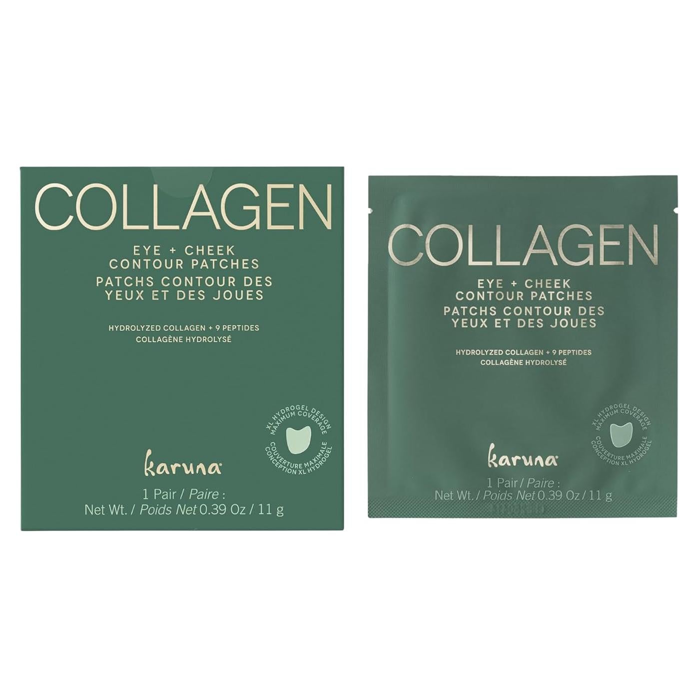 Mascarilla Hidrogel Karuna Skin Colágeno Ojos y Mejillas 2 Piezas