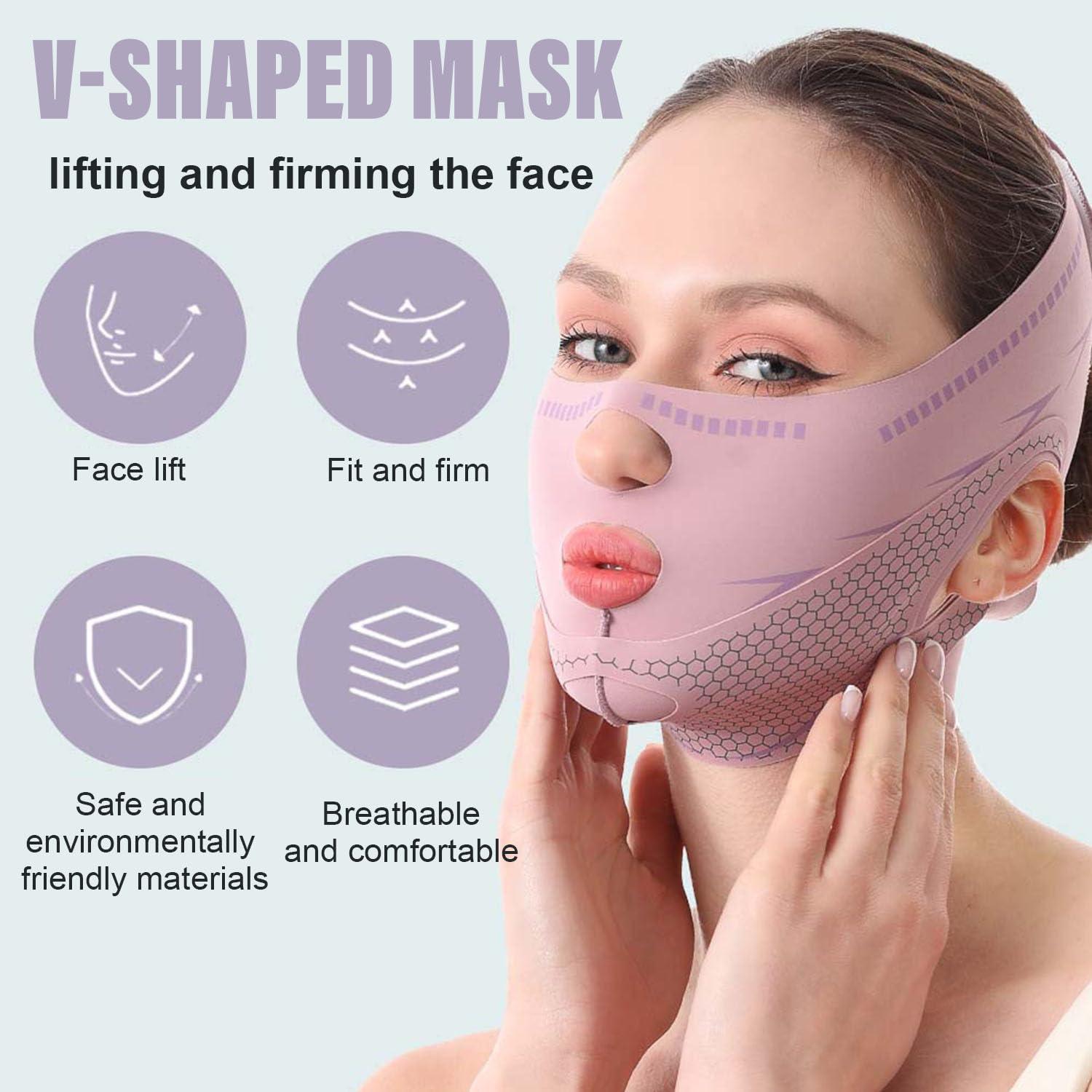 Máscara Reafirmante V-Line SENESS - Elevación Facial Seda Fría