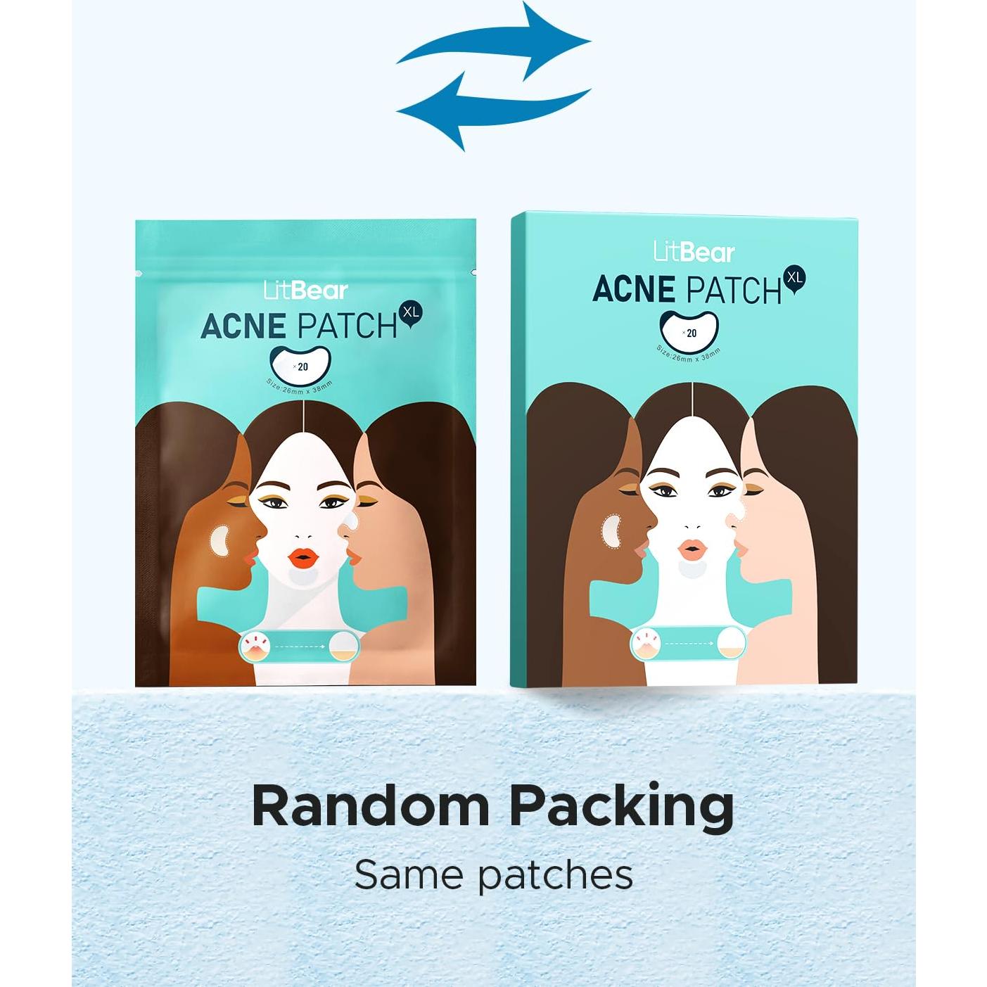 Parche Hidrocoloide Grande LitBear para Acné - 20 Parches