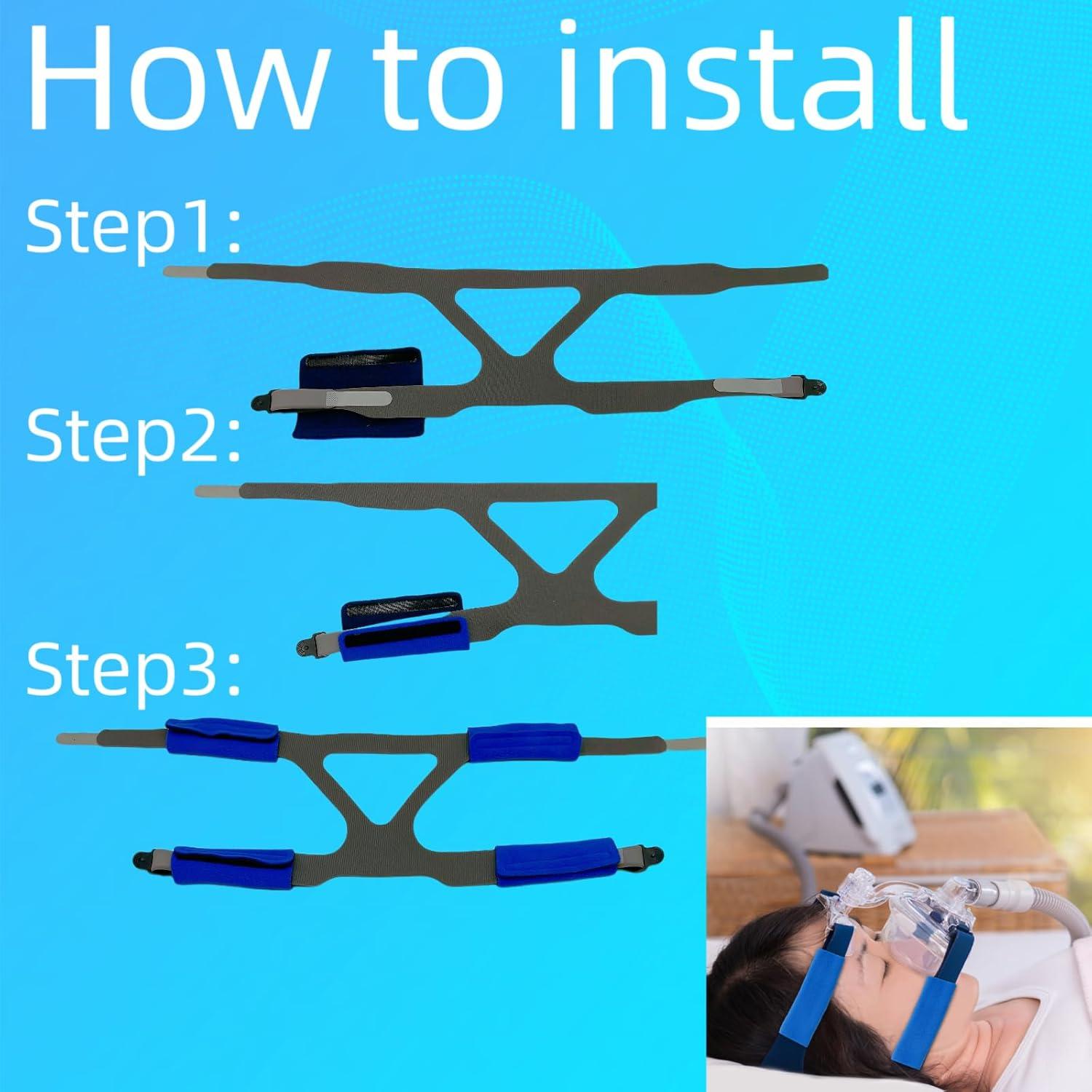 Paquete de 4 forros y 4 cubiertas CPAP playWooWgo Azul