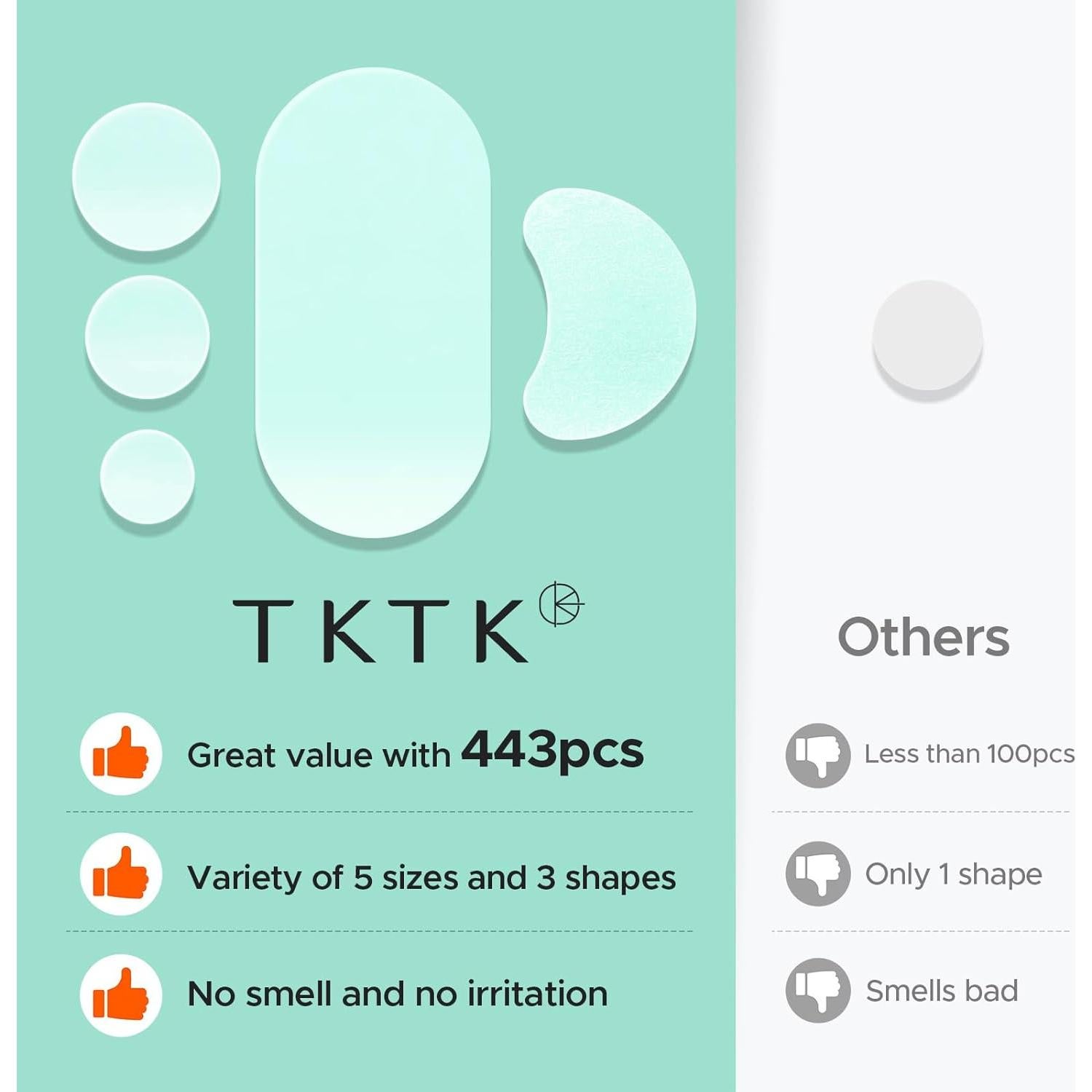 Parches para Acné TKTK Hidrocoloides 443 Piezas 5 Tamaños