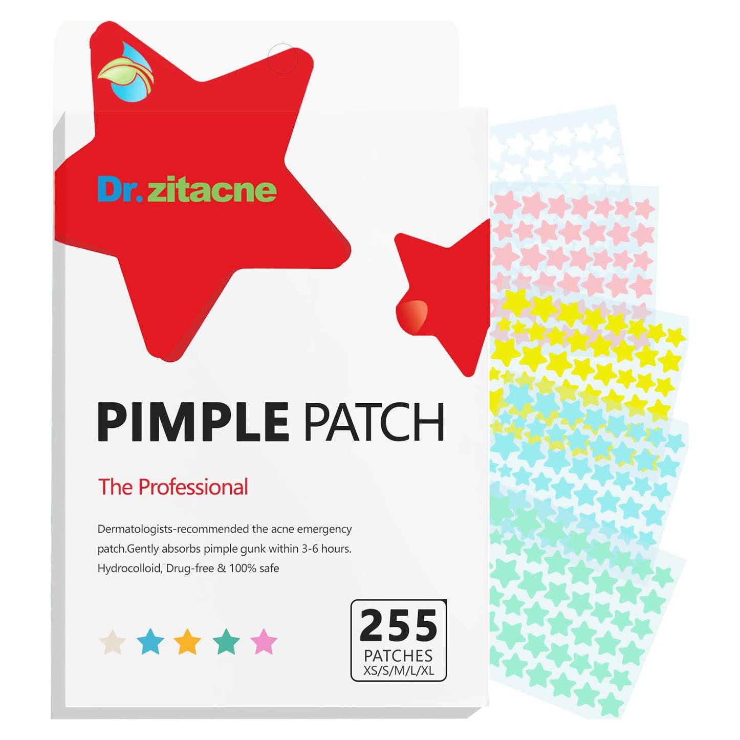 Parches Hidrocoloides para Acné Dr. Zitacne 255 Piezas 5 Tamaños
