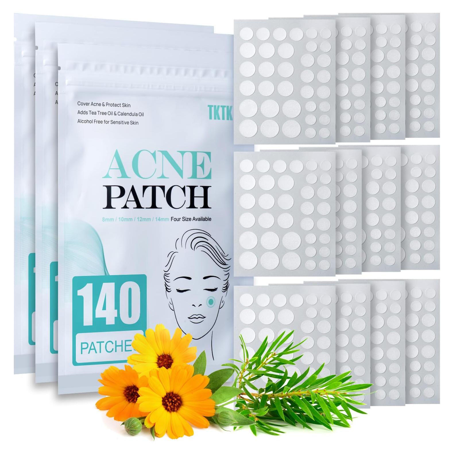 Parches para Granos TKTK - 140 Unidades, 4 Tamaños Hidrocoloide