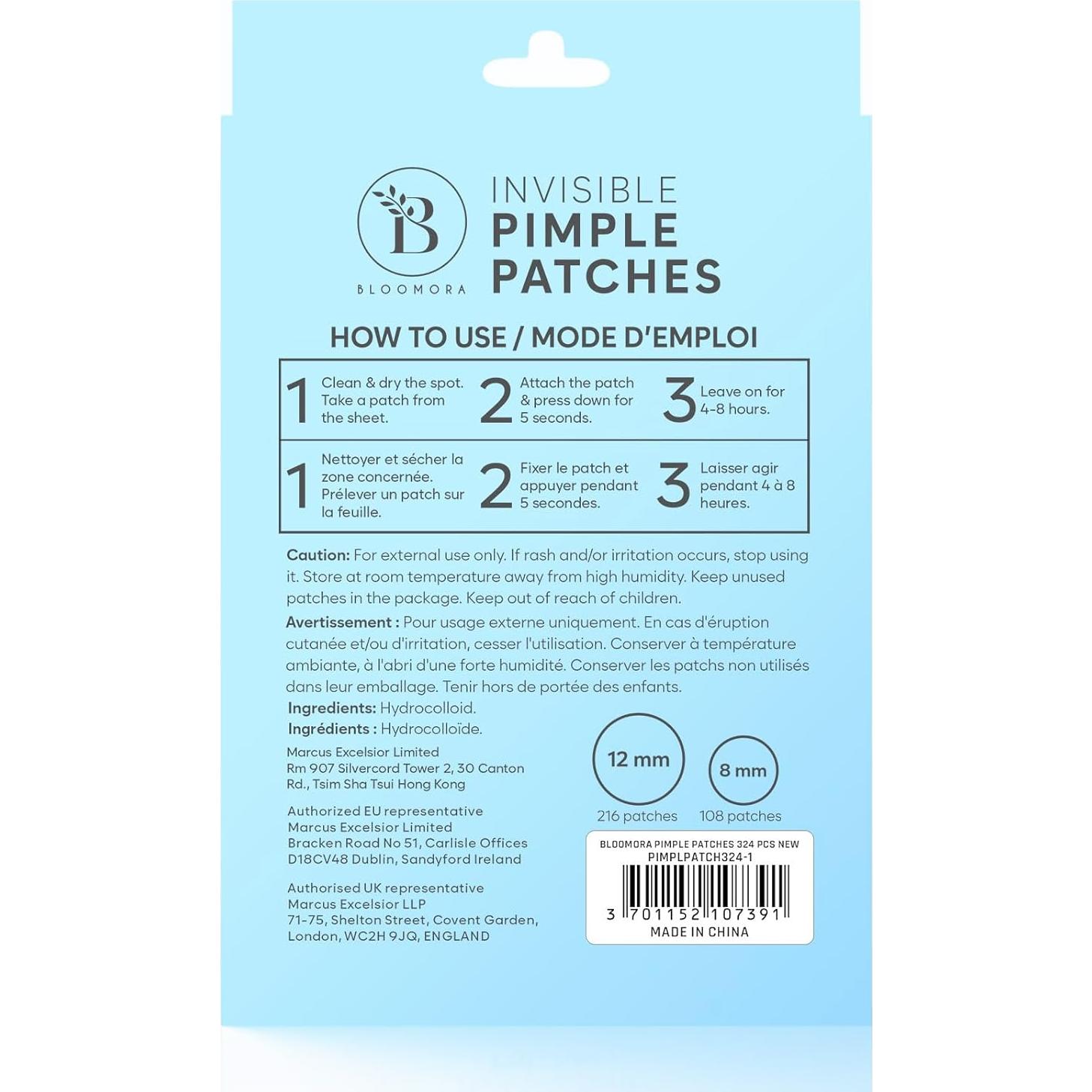 Parche Hidrocoloide para Granitos BLOOMORA - 324 Unidades