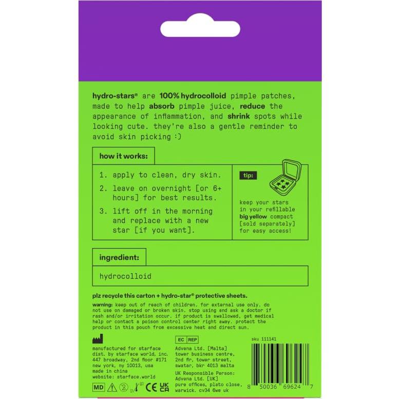 Paquete de Fiesta Starface Hydro-Stars 96 Parches Acné
