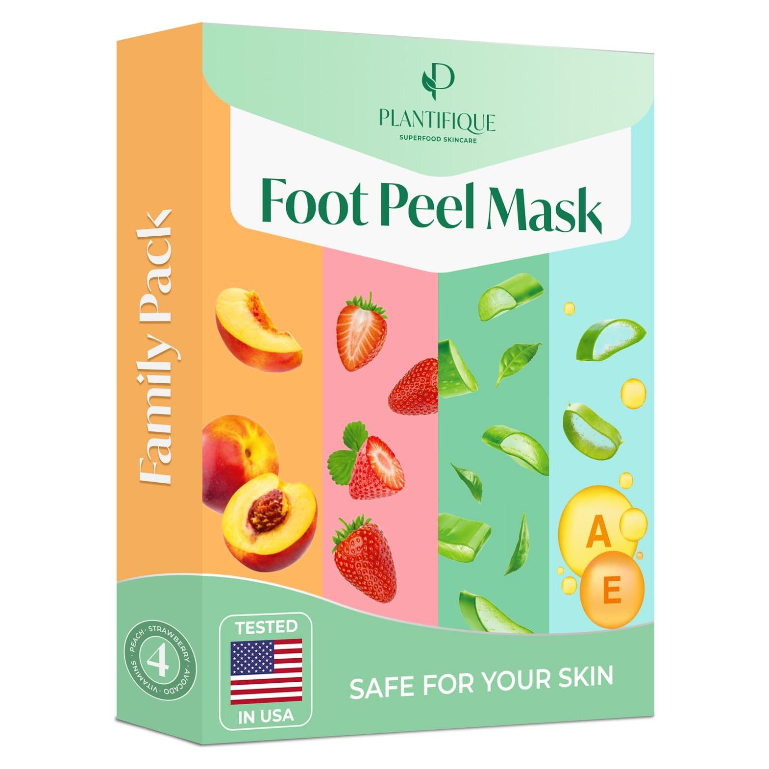 Mascarilla Exfoliante para Pies Plantifique 4 Paquetes - Suaviza y Repara