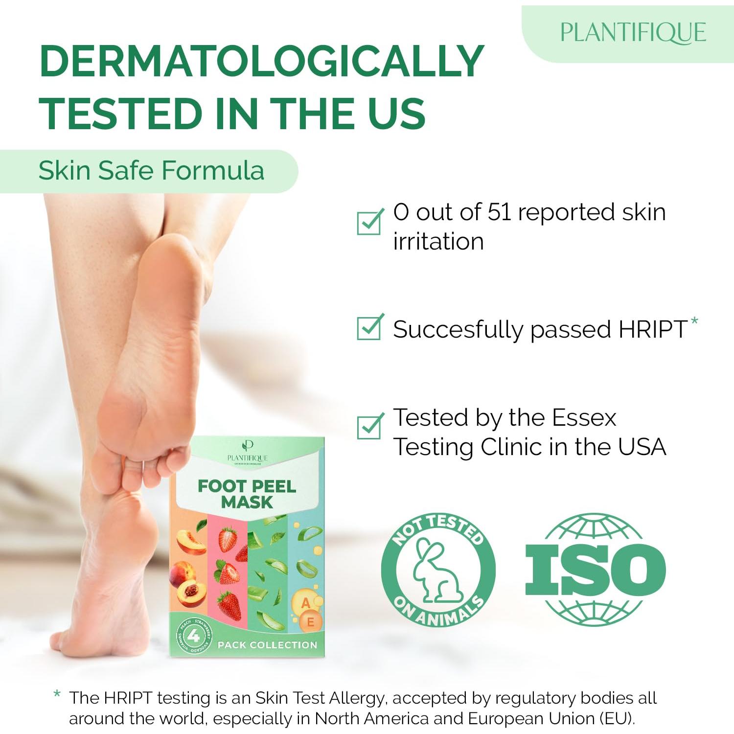 Mascarilla Exfoliante para Pies Plantifique 4 Paquetes - Suaviza y Repara