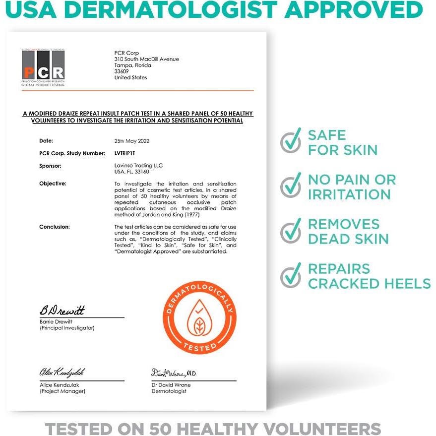 Máscara Exfoliante para Pies Lavinso - Paquete de 2 Aloe Vera