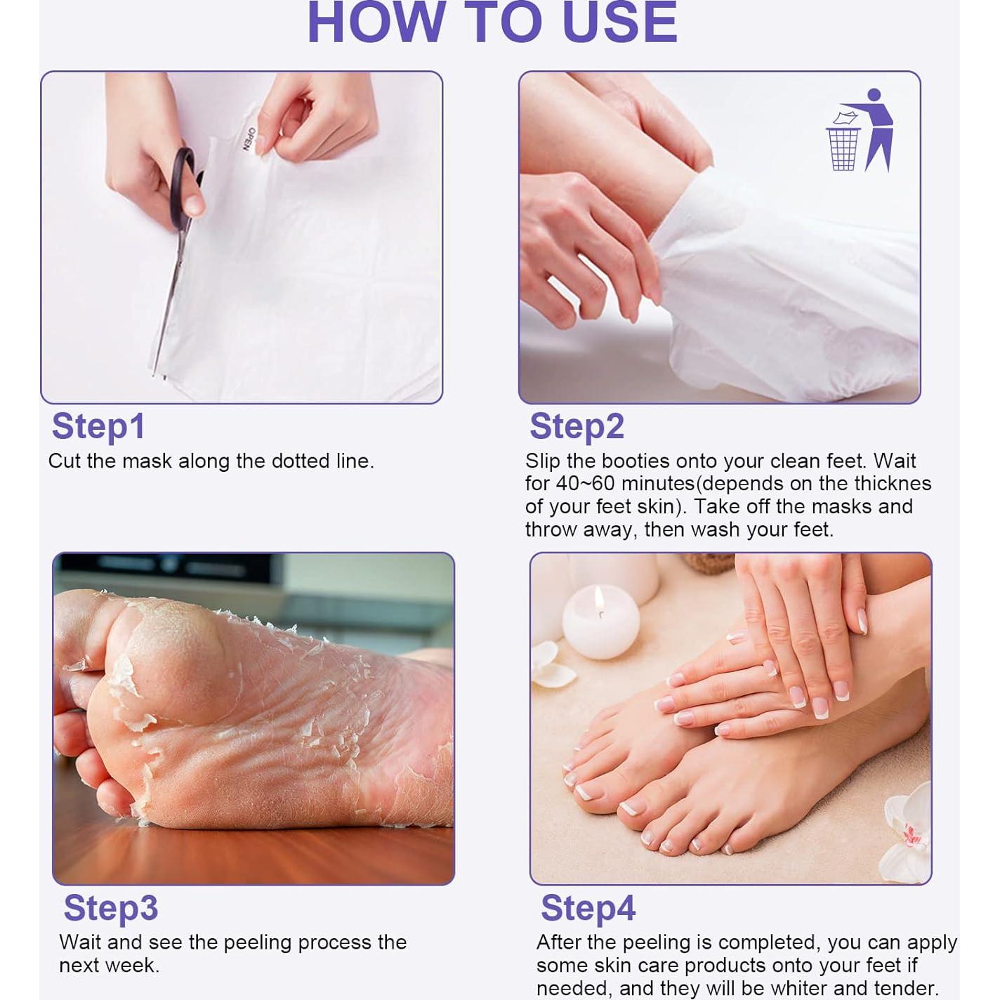 Mascarilla Exfoliante para Pies FUNNIR - 5 Pares, Suave y Revitalizante