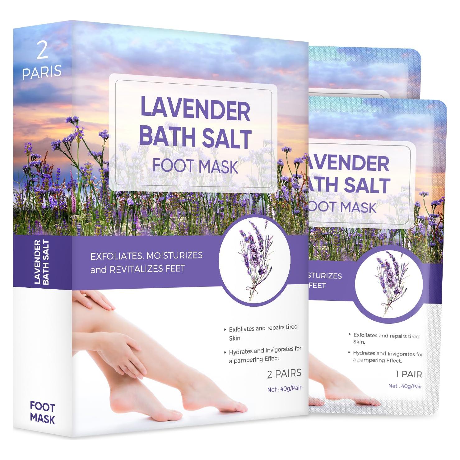 Mascarilla Exfoliante para Pies Rokelos - Lavanda, 1 par